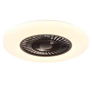 Ventilador de techo blanco de plástico, Kjelt, 40W, RGBW LED, con mando a distancia