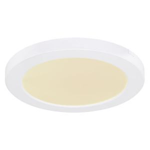 Plafón de techo blanco de plástico, Cage, 18W, color de luz ajustable LED