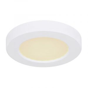 Plafón de techo blanco de plástico, Cage, 6W, color de luz ajustable LED