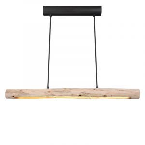 Lámpara colgante de madera marrón, Abbas, 15W, 3000K LED