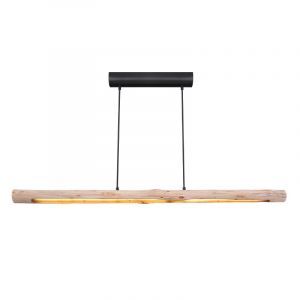Lámpara colgante de madera marrón, Abbas, 25W, 3000K LED