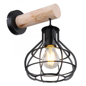 Aplique de madera marrón, Tijs