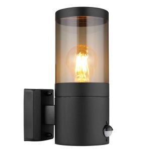 Lámpara exterior negra de acero inoxidable, Lambert, IP44