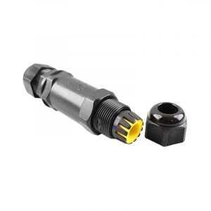 Acoplamiento de cable impermeable negro IP68, máx3 x 1,5 mm