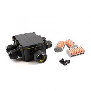 Acoplador de cable impermeable de 6 vías, con enchufe Wago en el interior, IP68