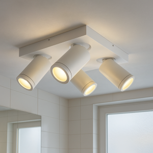 Foco de techo blanco moderno, Kenan, IP44
