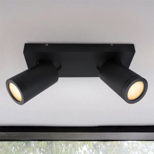 Foco de techo negro moderno, Kenan, IP44