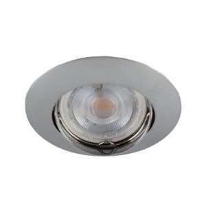 Foco empotrable cromado de aluminio, Rudo