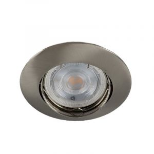 Foco empotrable plateado de aluminio, Rudo