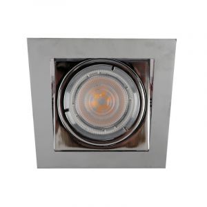 Foco empotrable cromado de metal, Filo