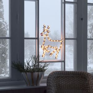 Reno de Navidad LED, a doble cara iluminado con 50 LED