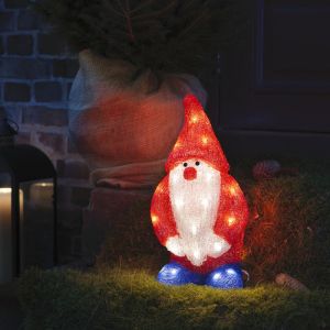 Figura navideñas en 3D roja de acrílico, Kerstman, 2W, 4000K LED, IP44