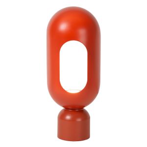 Lámpara de mesa moderna naranja, Barris, con interruptor