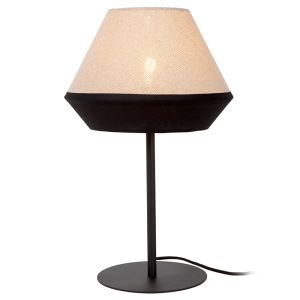 Lámpara de mesa moderna beige, Kala, con interruptor