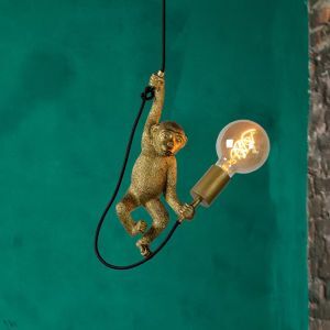 Lámpara colgante retro dorada, Extravaganza Chimp