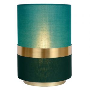 Lámpara de mesa retro dorada, Tusse, con interruptor
