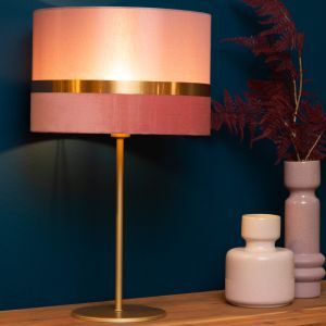 Lámpara de mesa retro rosa, Extravaganza Tusse, con interruptor