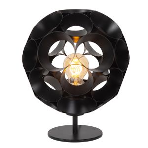 Lámpara de mesa moderna negra, Hannelore