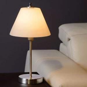 Lámpara de mesa antigua cromada, Touch, con regulador táctil