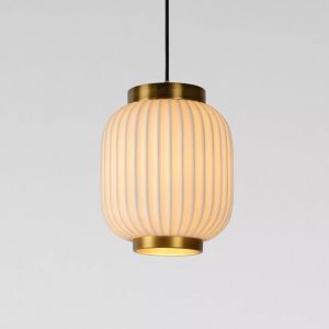 Lámpara colgante retro blanca, Gosse