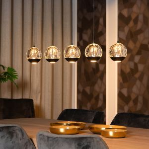 Lámpara colgante moderna negra, Sentubal, 5,3W, 2700K LED
