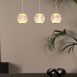 Lámpara colgante diseño dorada, Cintra, 4,7W, 2700K LED