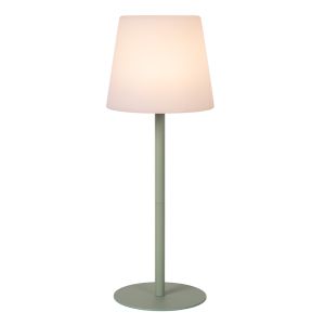 Lámpara de mesa recargable para exterior moderna verde, Tyon, 2W, 2700K LED, IP65, con regulador táctil