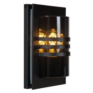 Lámpara exterior moderna negra, Privas, IP44