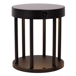 Lámpara de mesa solar moderna negra, Jackson, 2W, 2700K LED, IP54