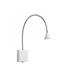 Aplique moderno blanco, Buddy, 3W, 4000K LED, con interruptor