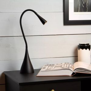 Flexo moderno negro, Zozy, 3W, 3000K LED, regulable en 3 pasos
