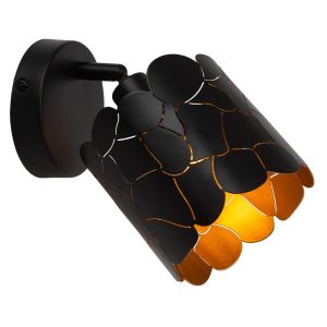 Foco de pared moderno negro, Almelo