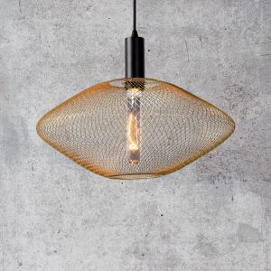 Lámpara colgante moderna dorada, Mesh