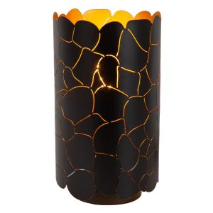 Lámpara de mesa moderna negra, Almelo, con interruptor