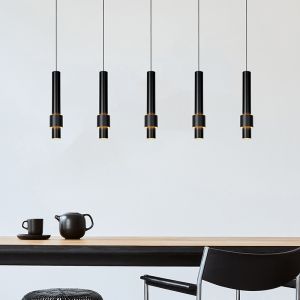 Lámpara colgante moderna negra, Margary, 4,2W, 2700K LED