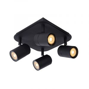Foco techo baño moderno negro, Lennert, IP44