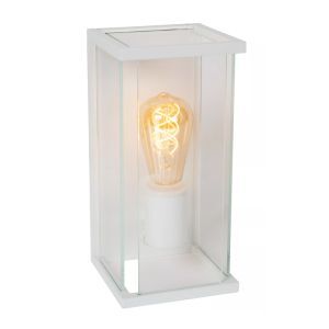 Aplique exterior con sensor de movimiento moderno blanco, Claire, IP54