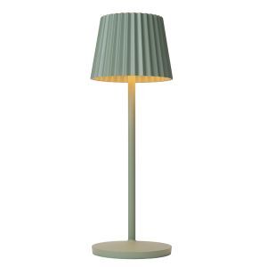 Lámpara de mesa exterior rústica verde, Justine, 2W, 2700K LED, IP54, con regulador táctil