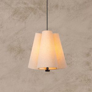 Lámpara colgante de tela beige, Gregory
