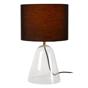 Lámpara de mesa moderna negra, Campana, con interruptor