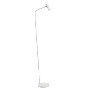Lámpara de pie recargable moderna blanca, Stirling, 3W, 2700K LED, con regulador táctil