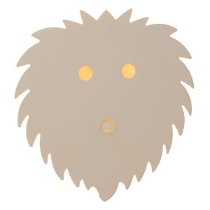 Aplique pared infantil moderno beige, Charlie, 5W, dim to warm LED, con regulador táctil