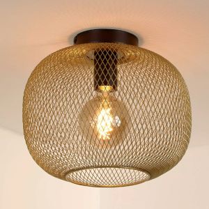 Plafón de techo vintage dorado, Mesh