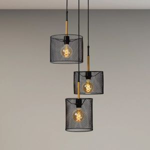 Lámpara colgante vintage marrón, Baskett