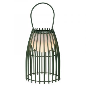 Lámpara de mesa exterior retro verde, Fjara, 0,3W, 2700K LED, IP44, con regulador táctil