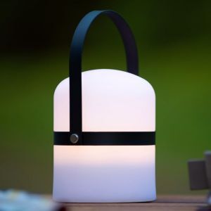 Lámpara de mesa exterior moderna blanca, Little Joe, 3W, 2700K LED, IP44, con interruptor