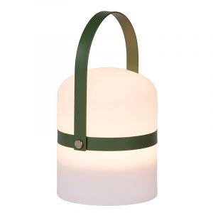 Lámpara de mesa exterior moderna verde, Little Joe, 3W, 2700K LED, IP44, con interruptor