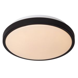 Lámpara de techo baño moderna negra, Dasher, 12W, 2700K LED, IP44