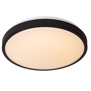 Lámpara de techo baño moderna negra, Dasher, 18W, 2700K LED, IP44