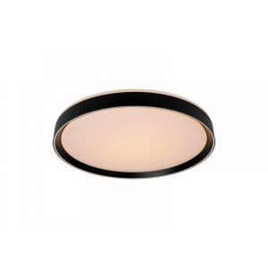 Plafón de techo moderno negro, Nuria, 18W, 2700K LED